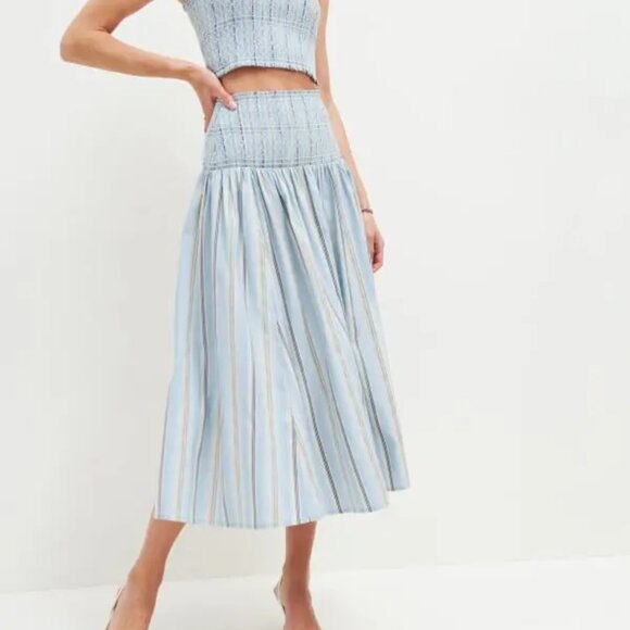 Reformation - NWT Haven Skirt (Color: Cabana Stripe, Size: M) MSRP $218 - Picture 1 of 3